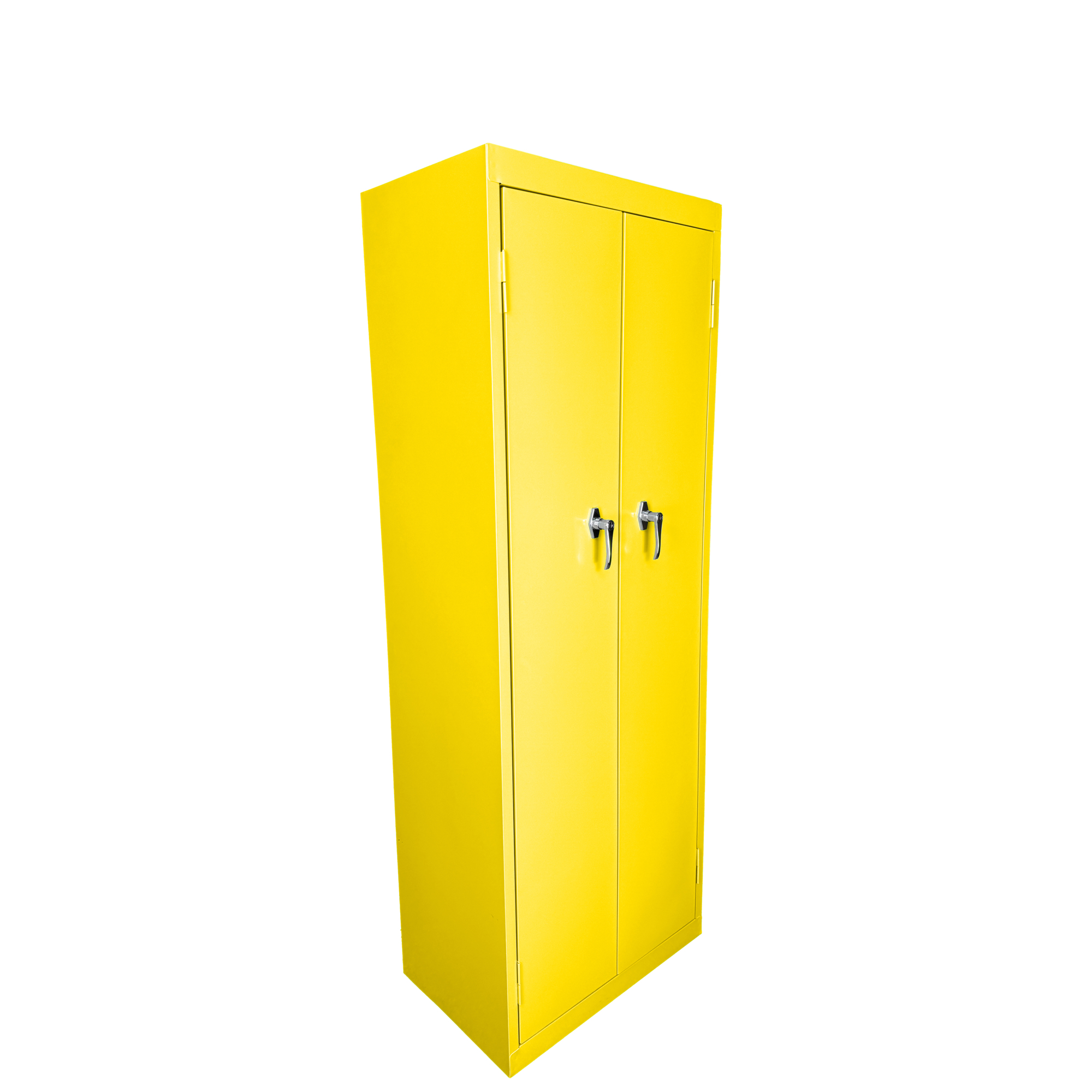 Steel Cabinets USA Basic Utility Cabinet — 24in. x 15in. x 66in., Fixed Shelves, Yellow, Model# FS-246-Y
